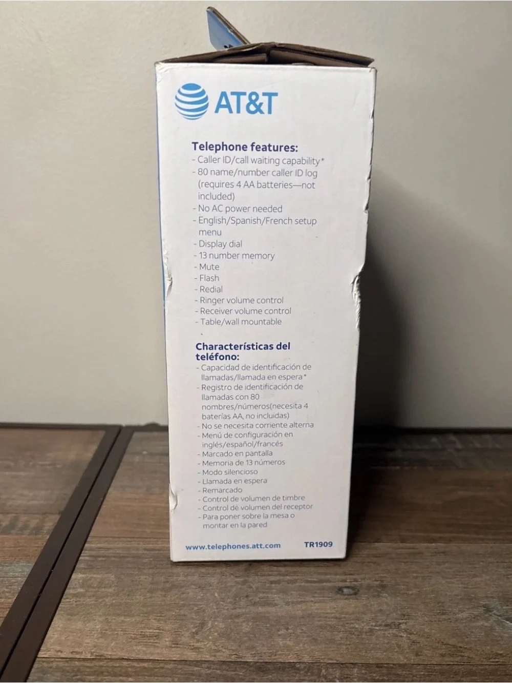 AT&T Trimline Telephone - Beige Corded Home Phone